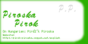 piroska pirok business card